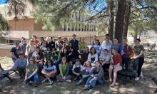 Group photo of Northern Arizona University Fossil Free chapter