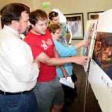 picture of Jeremy Gragert at poster session